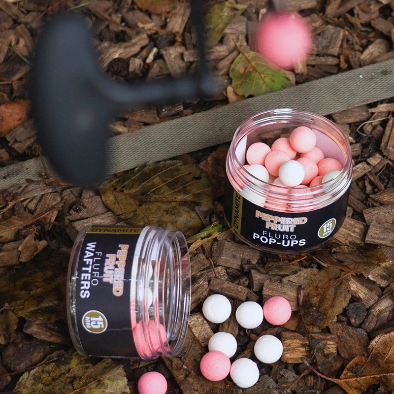 Dynamite Baits Peppered Fruit Fluro Pop-Ups 15mm